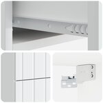 vidaXL Cabinet de chevet mural 2 Pièces Blanc 33 x 34 5 x 43 cm