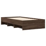 vidaXL Cadre de lit sans matelas chêne marron 100x200 cm