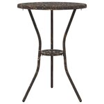 vidaXL Ensemble bistro de jardin 3 Pièces Bronze Aluminium