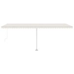 vidaXL Auvent manuel rétractable sur pied 600x300 cm Crème