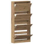 vidaXL Armoire à Chaussures Chêne Artisanal Bois d'Ingénierie