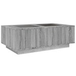 vidaXL Table basse avec LED infini sonoma gris 116x69x40 cm