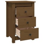 vidaXL Tables de chevet 2 Pièces Marron miel 40x35x61 5 cm Pin solide