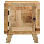 vidaXL Table de chevet 2 Pièces 40x32x46 cm bois massif de manguier brut