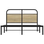 vidaXL Cadre de lit sans matelas 120x190 cm cm chêne sonoma