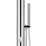 vidaXL Douche de jardin 225 cm Acier inoxydable