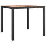 vidaXL Ensemble de bistro de jardin 3 Pièces coussins noir poly rotin