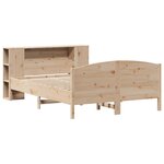 vidaXL Lit bibliothèque sans matelas 135x190 cm bois de pin massif