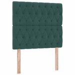 vidaXL Lit avec rangement et matelas Vert foncé 100 x 200 cm Velours