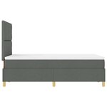 vidaXL Lit à sommier Box Spring avec matelas gris foncé 120x200 cm en tissu