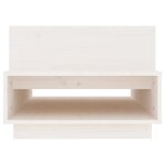 vidaXL Table basse Blanc 80x55x40 5 cm Bois massif de pin