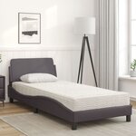 vidaXL Lit avec matelas Dover gris 80x200 cm similicuir