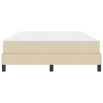 vidaXL Lit à ressorts avec matelas Crème 140 x 190 cm tissu
