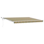 vidaXL Auvent Rétractable Vert et jaune 400 × 300 cm
