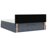 VidaXL Cadre de lit ottoman avec matelas gris foncé 160x200 cm velours