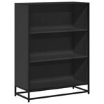vidaXL Bibliothèque noir 80 5x35x107 5 cm bois d'ingénierie