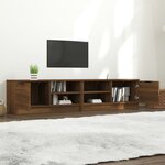 vidaXL Meuble TV 2 Pièces Chêne marron 80x35x36 5 cm Bois d'ingénierie
