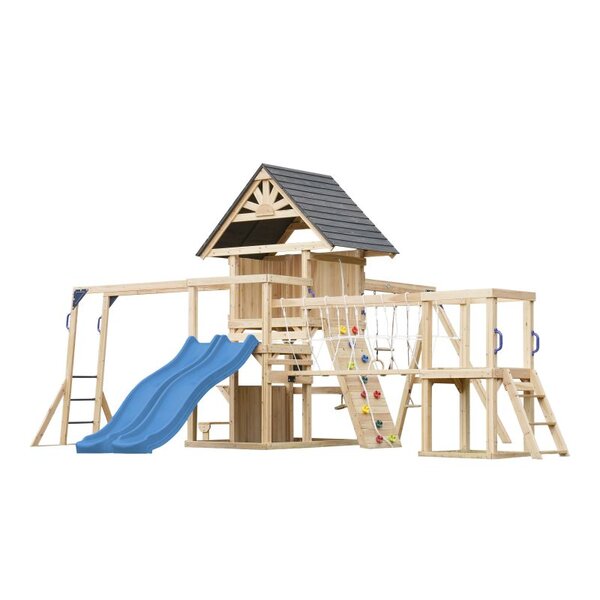 Aire de jeux - Double toboggan bleu - Hunter