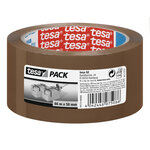 Lot 6 rouleaux adhésif emballage havane 66m x 50mm tesa pack