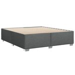 vidaXL Sommier à lattes de lit avec matelas Gris foncé 180x200cm Tissu