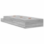 vidaXL Cadre de lit de rangement Gris Sonoma 90x200 cm