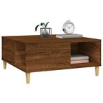 vidaXL Table basse chêne marron 80x80x36 5 cm bois d'ingénierie