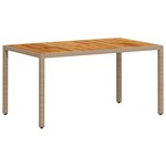 vidaXL Ensemble de salle à manger pour jardin 7 Pièces Beige Poly rotin