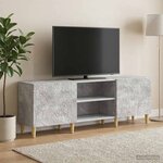 vidaXL Meuble TV 150 x 31 x 50 cm Gris béton Bois d'ingénierie