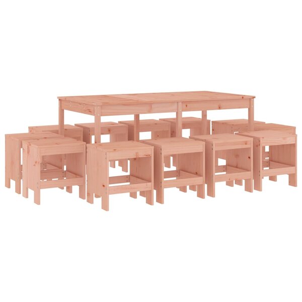 vidaXL Ensemble à manger de jardin 13 Pièces bois massif de Douglas