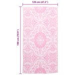 vidaXL Tapis d'extérieur ARAKIL rose 120x180 cm PP