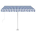 vidaXL Auvent automatique sur pied 350x250 cm Bleu/Blanc
