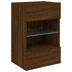 vidaXL Meubles TV muraux lumières LED 2 Pièces chêne marron 40x30x60 5 cm