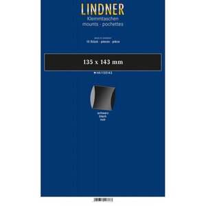 Bandes noires double soudure 135 x 143 mm pour blocs de timbres.