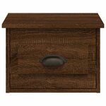 vidaXL Tables de chevet murales 2 Pièces Chêne marron 41 5x36x28 cm
