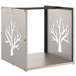 VidaXL Étagère à bois 40x40x40 cm acier résistant aux intempéries