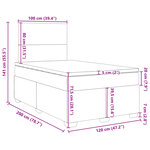 vidaXL Sommier à lattes de lit et matelas Gris clair 120x200cm Velours