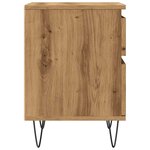 vidaXL Table de chevet chêne artisanal 40x35x50 cm bois d’ingénierie