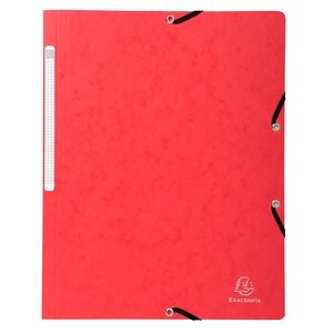 Chemise À Élastique Sans Rabat Carte Lustrée 355gm2 - A4 - Rouge - X 50 - Exacompta