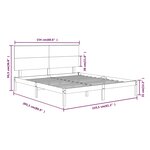 vidaXL Cadre de lit sans matelas 150x200 cm bois massif