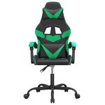 vidaXL Chaise de jeu Noir et vert Similicuir