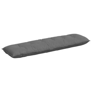 vidaXL Coussin de Dos Gris foncé 180 x 50 cm Tissu en microfibre