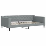vidaXL Lit de jour avec lit gigogne gris clair 100x200 cm tissu