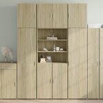 vidaXL Buffet haut chêne sonoma 80x42 5x249 cm bois d'ingénierie