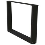 vidaXL Pieds de table basse en forme de V  2 pièces  noir  70 x (42-43 3) cm  acier