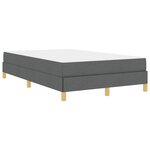 vidaXL Lit à ressorts Gris foncé  marron 120 x 190 cm