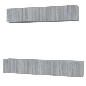 vidaXL Ensemble de meubles TV 5 Pièces Sonoma gris Bois d'ingénierie