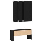 Ensemble de meubles pour couloir vidaXL en bois d'ingénierie chêne noir