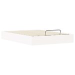 vidaXL Cadre de lit ottoman avec rangement Blanc 140 x 190 cm