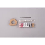 Kit: Anneau Hérisson   rose  17 pièces  Boite