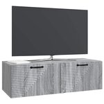vidaXL Meuble TV mural Sonoma gris 98 x 41 x 30 cm Bois d'ingénierie